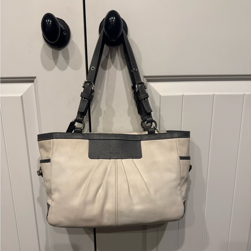 Coach Pleated East West Gallery Tote Bag